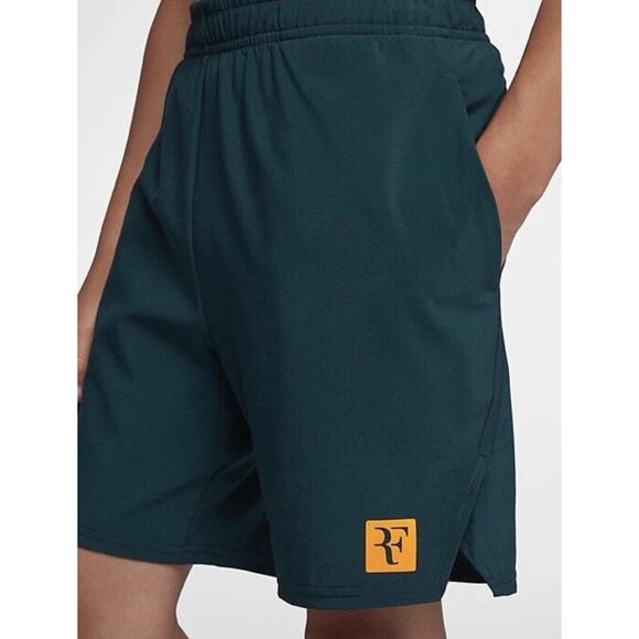 Nike Roger Federer Boys L Court Flex Ace 7" Tennis Shorts Spruce AQ0325-372 Rare - Picture 1 of 9